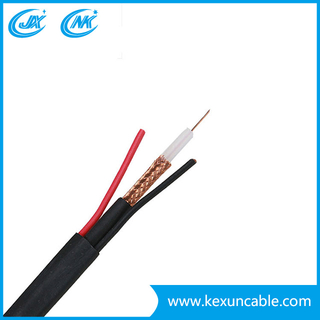 75 Ohm Triple Shield Rg59 Coaxial Cable for Surveillance Camera with Black PVC Jacket
