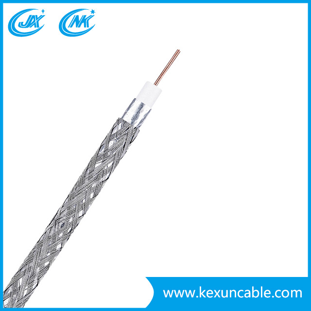 RG6 Coaxial Cable New PVC with Steel Messenger for CCTV CATV Satellite System (RG6+M)