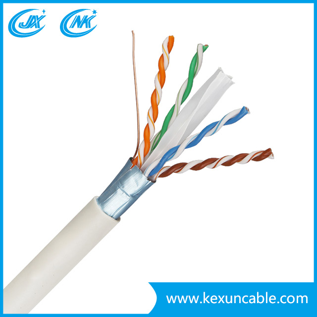 Family High Quality LAN Cable Network Cable FTP CAT6 0.58mm Bc Grey Jacket