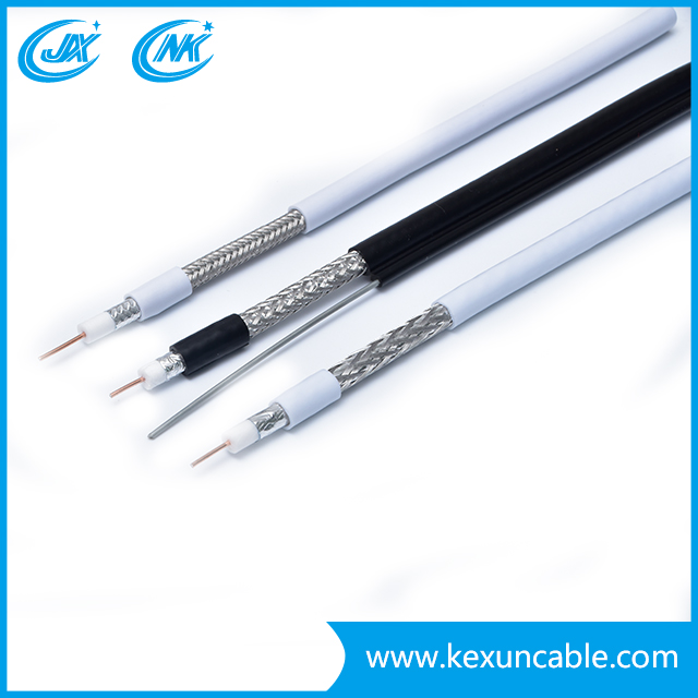 Quad-Shield RG6 Coaxial Cable for CATV CCTV Antenna Cable 18AWG CCS 85% Coverage