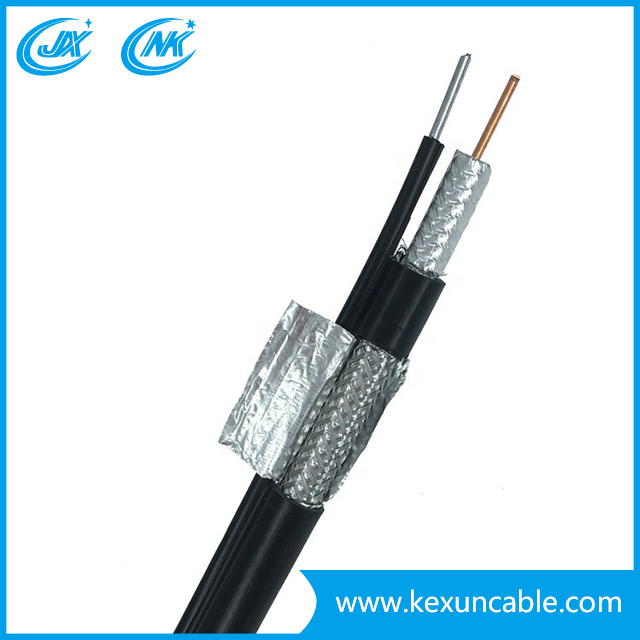 High Quality 75ohm Rg11 +Messenger Coaxial Cable with High Voltage for CATV